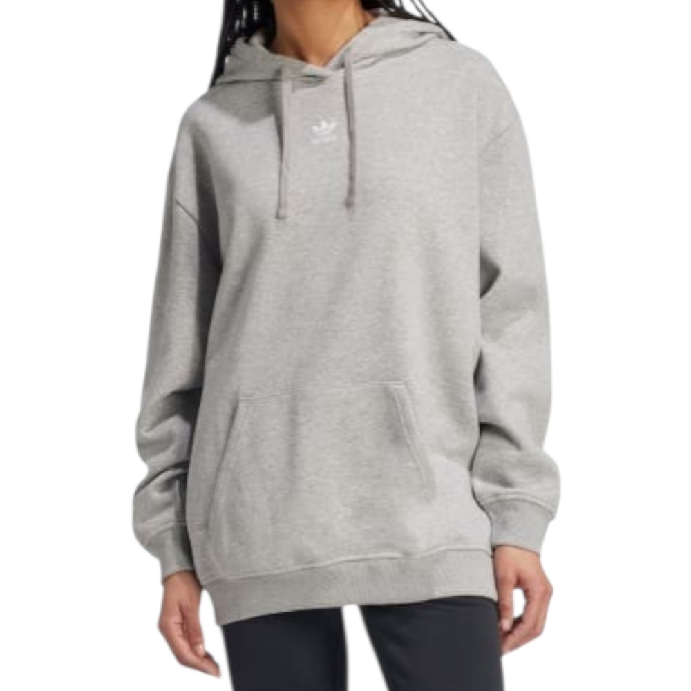 Adidas Originals Essentials Oversized Fleece Hoodie Gray Athleisure L NWT